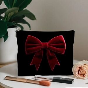 Black Pouch with Red Bow